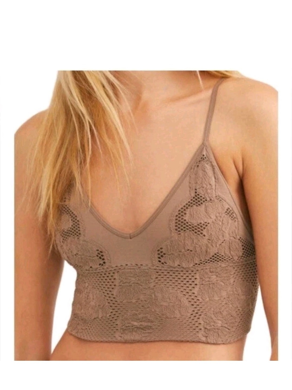 Candy Seamless Lace Bralette - Taupe Sand